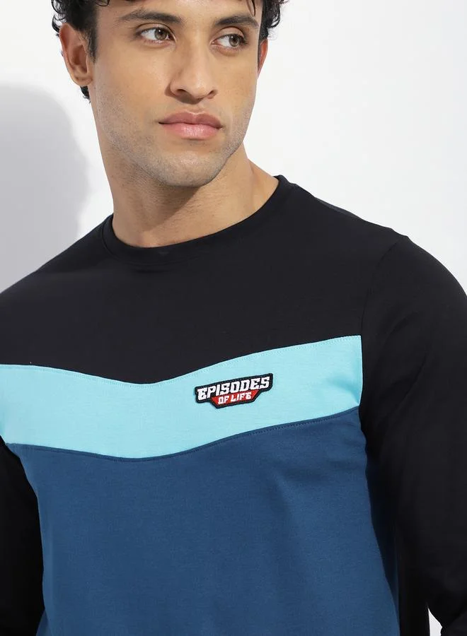 Dillinger Men Regular Fit Cut and Sew Panel T-Shirt